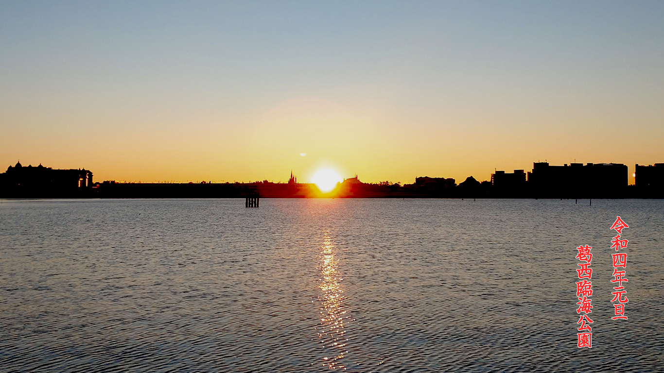初日の出 葛西臨海公園より